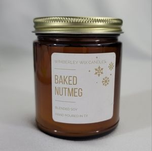 Wimberley Wix Candles BAKED NUTMEG Blended Soy One-Wick Jar Candle